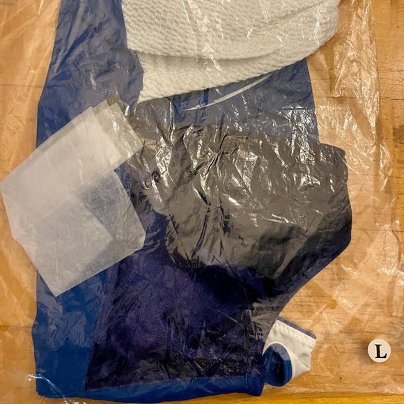 Paper London Inagua Halter Neck Zipper One Piece Striped Swimsuit Size L - Picture 7 of 8